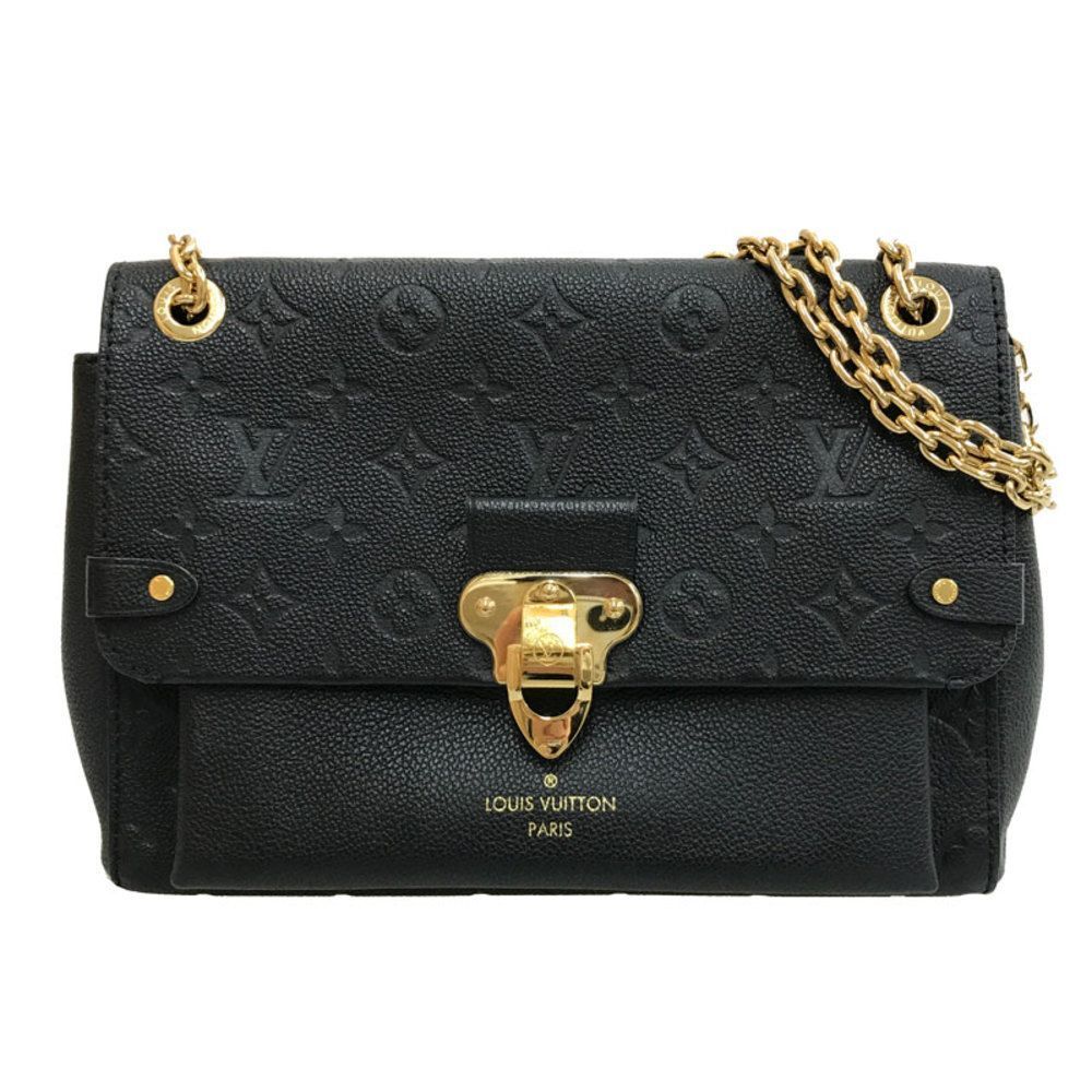 Louis Vuitton Vavin PM Monogram Chain Shoulder Bag Leather Black